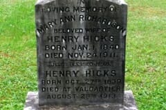 Richardson, Mary Ann; Hicks, Henry